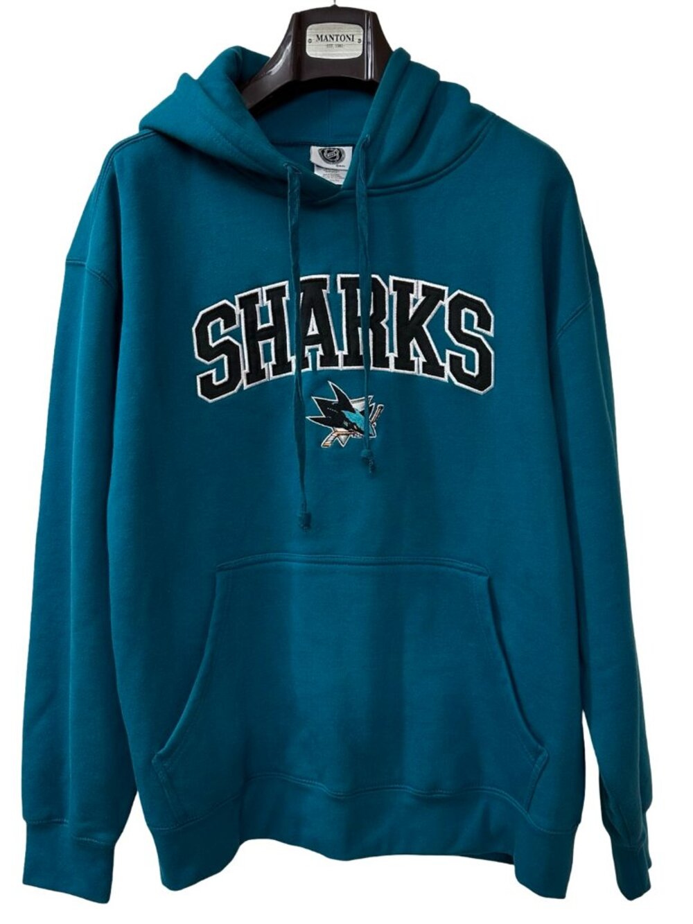 NHL San Jose Sharks Pullover Hoodie Mens XL Teal